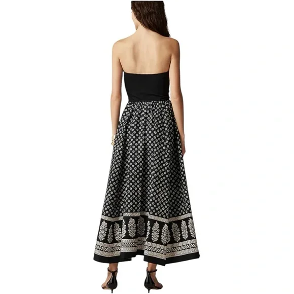 J Crew Strapless mixy dress in block print XL Black - Picture 3 of 14